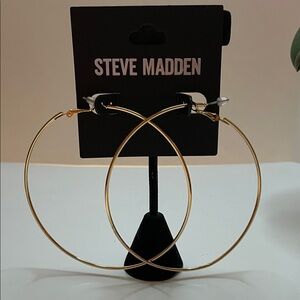 Steve Madden Thin Gold Hoop Earrings - Oversized